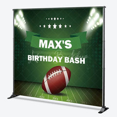 Lofaris Custom Green Football Field Stadium Lights Birthday Party Backdrop Personalized Sports Celebration Decor