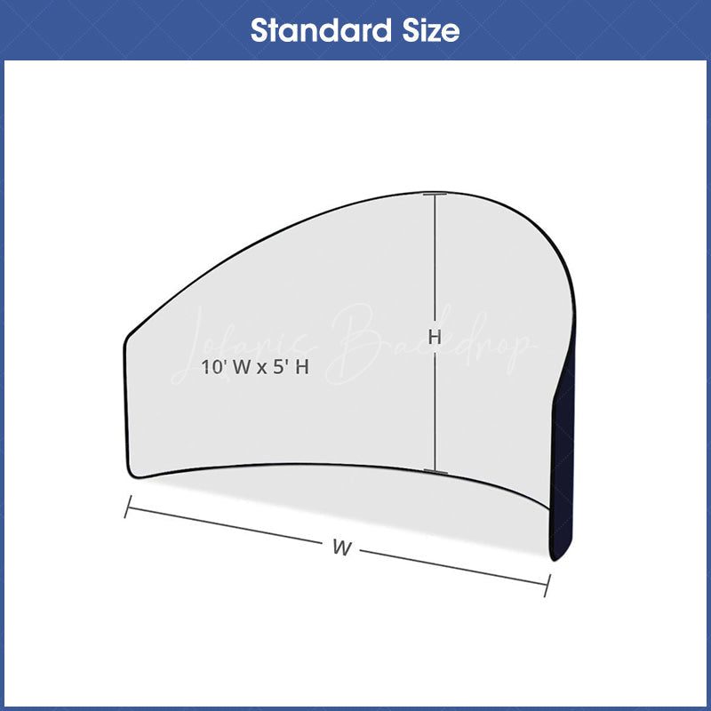 Lofaris Custom Logo 10FT Exhibit Raised Semi Circle Backdrop