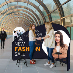 Lofaris Custom Logo 10FT Exhibit Raised Semi Circle Backdrop