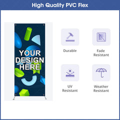 Lofaris Custom Logo Multifunctional Adjustable X Banner Stand