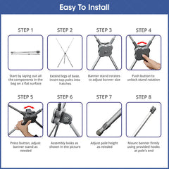 Lofaris Custom Logo Multifunctional Adjustable X Banner Stand