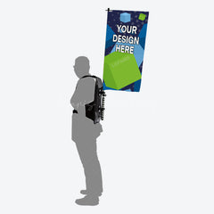 Lofaris Custom Logo Text Carry Backpack Feather Flag