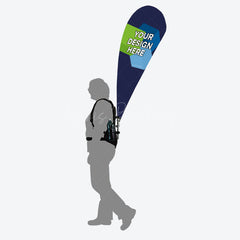 Lofaris Custom Logo Text Carry Backpack Feather Flag