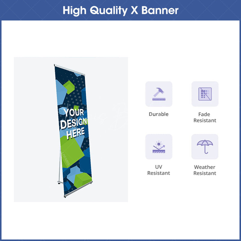 Lofaris Custom Logo X Banner Stand for Business Event