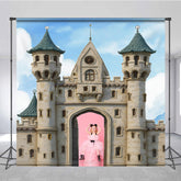Lofaris Custom Photo Castle Cartoon Sky Birthday Backdrop