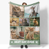 Lofaris Custom Photo Collage Pet Blanket for Cat Lovers ’Best Ever’ Memorial Gift Add Your Favorite Pictures