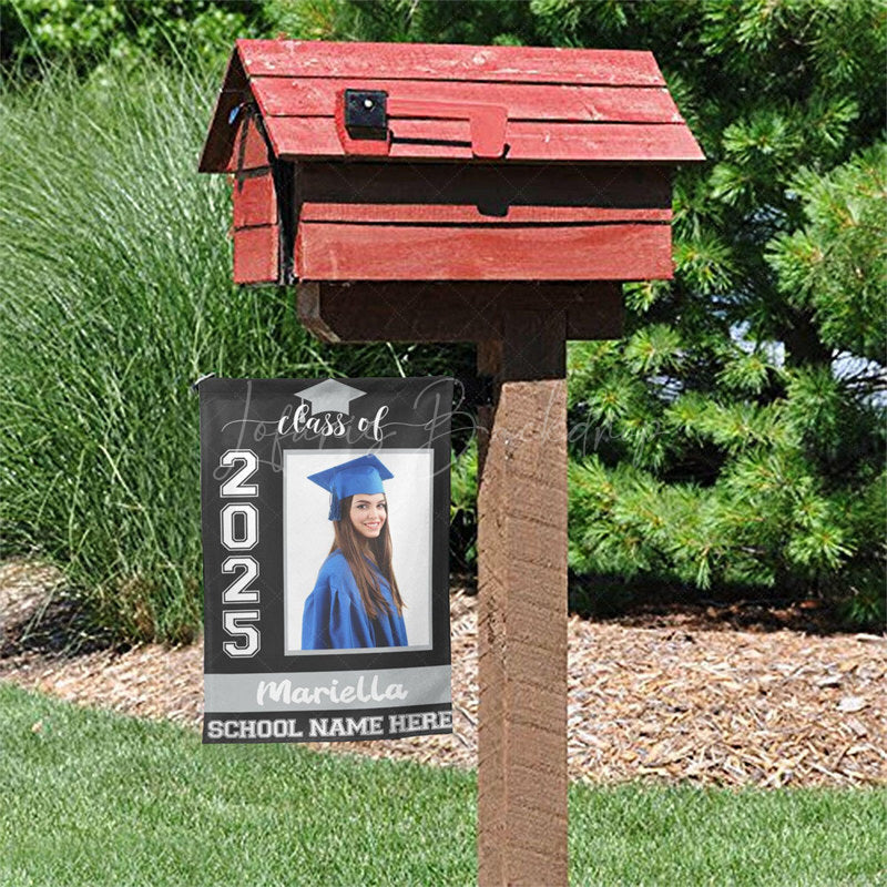 Lofaris Custom Photo Graduation Garden Flag for Celebration