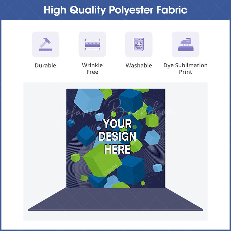 Lofaris Custom Photo L-shape Enclosure Backdrop Display for Event