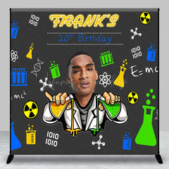 Lofaris Custom Photo Mad Scientist 20th Birthday Backdrop Personalized Chemistry Lab Theme Add Your Face Party Banner