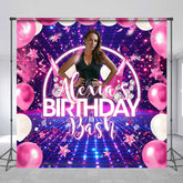 Lofaris Custom Photo Name Stars Balloons Birthday Backdrop