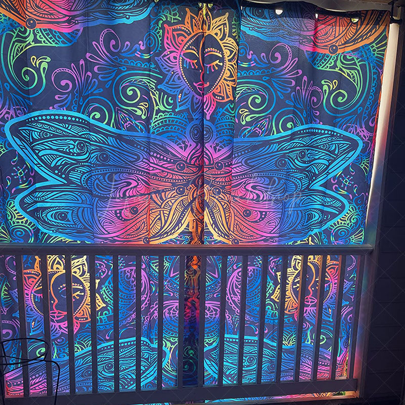 Lofaris Custom Photo Outdoor Curtain One Picture for 2 pcs