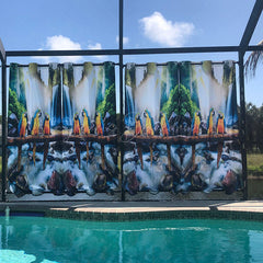 Lofaris Custom Photo Outdoor Curtain One Picture for 2 pcs