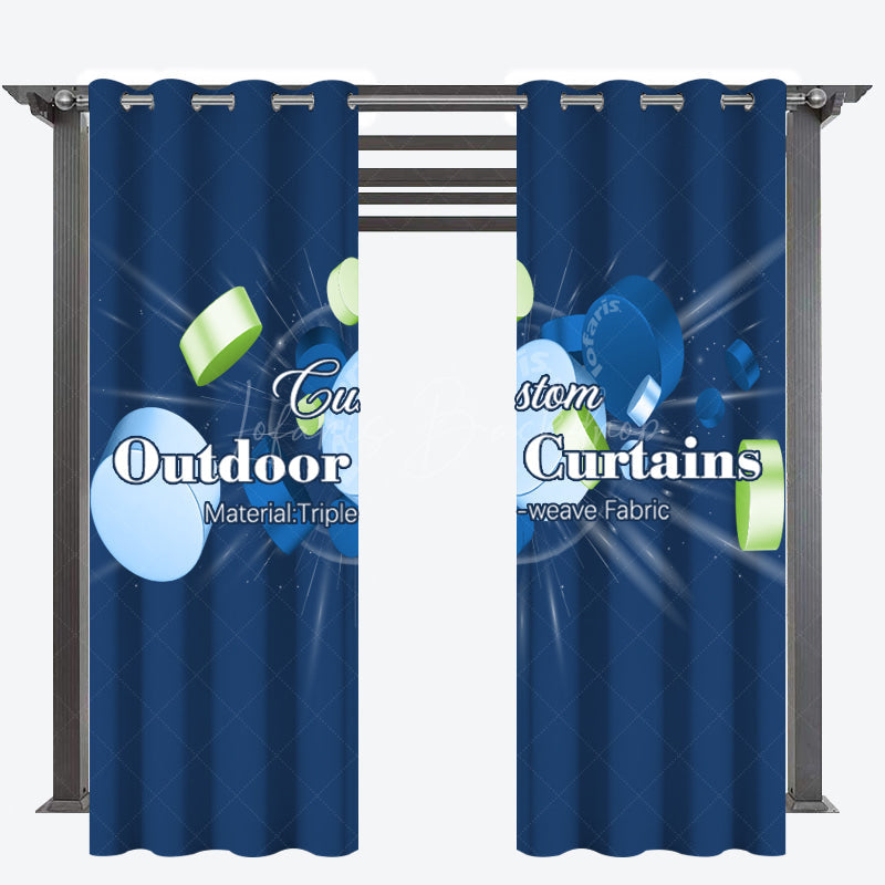 Lofaris Custom Photo Outdoor Curtain One Picture for 2 pcs
