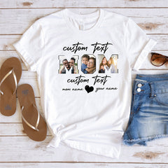 Lofaris Custom Photos Name Mom T-Shirt as Gifts