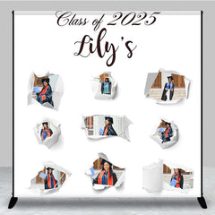 Lofaris Custom Photos Simple Congras Graduation Backdrop