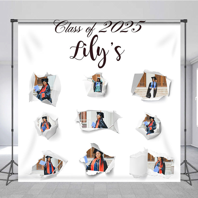 Lofaris Custom Photos Simple Congras Graduation Backdrop