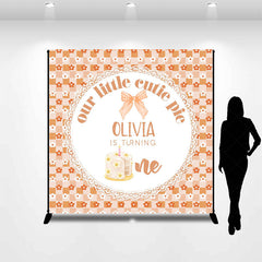 Lofaris Custom Plaid Floral Cutie Pie 1st Birthday Backdrop
