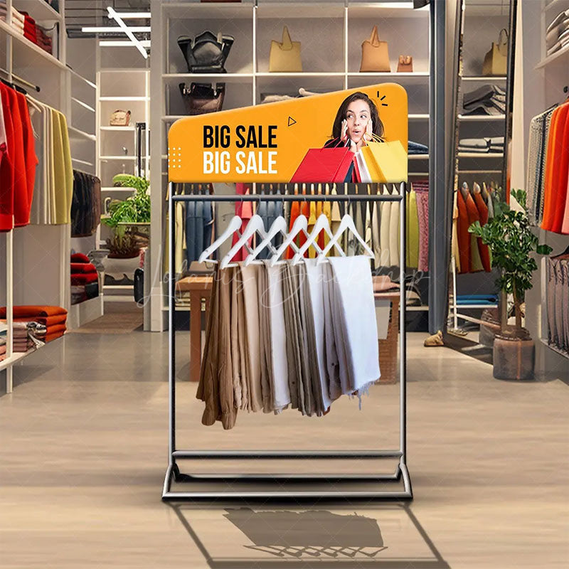 Lofaris Custom Printing Cloth Hanging Display Aluminium Stand