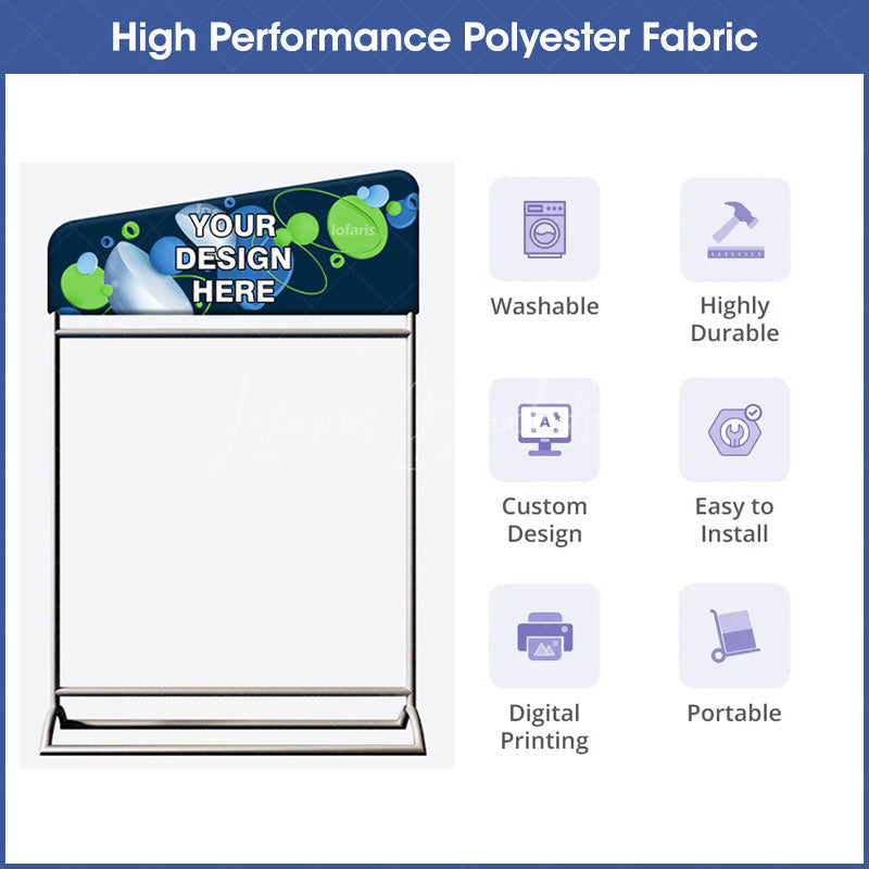 Lofaris Custom Printing Cloth Hanging Display Aluminium Stand