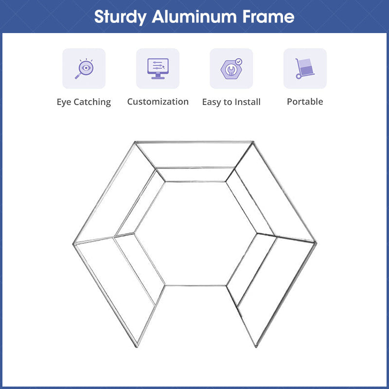 Lofaris Custom Printing Hexagonal Booth Enclosure Backdrop