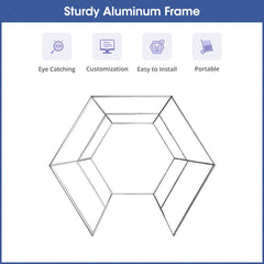 Lofaris Custom Printing Hexagonal Booth Enclosure Backdrop
