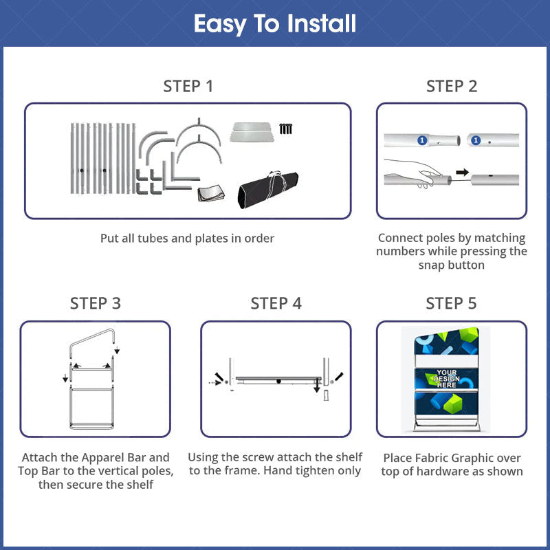 Lofaris Custom Printing Logo Portable Display With Shelves