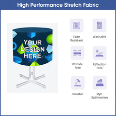 Lofaris Custom Printing Logo Text Round Fitted Tablecloth