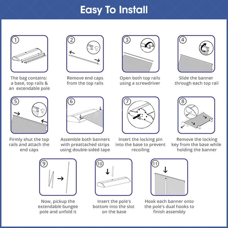 Lofaris Custom Printing Logo Wide Base Roll Up Banner Stand