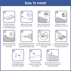 Lofaris Custom Printing Logo Wide Base Roll Up Banner Stand