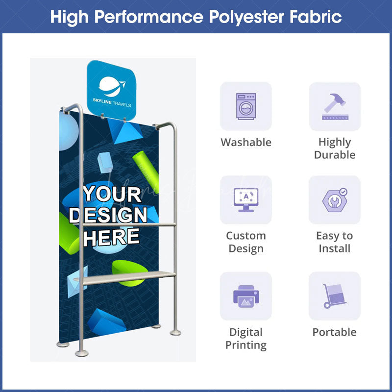 Lofaris Custom Printing Portable Display Shelves With Head