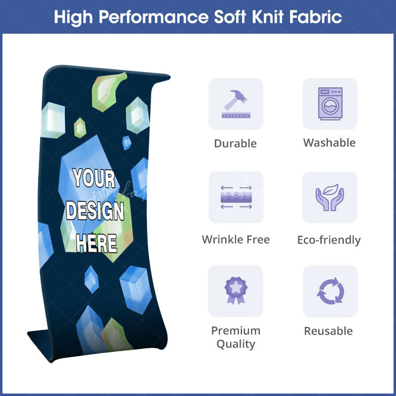 Lofaris Custom Printing Snake D Fabric Display Stand For Trade Show