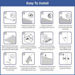 Lofaris Custom Printing Steppy Retractable Banner Stand For Event