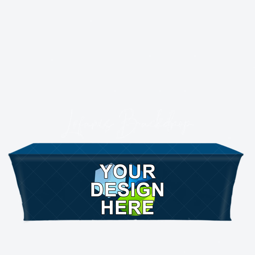 Lofaris Custom Printing Text Logo Stretch Table Cover