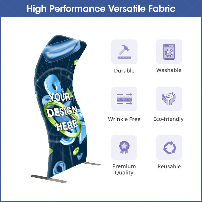 Lofaris Custom S Shaped Curve Stretch Tension Fabric Backdrop