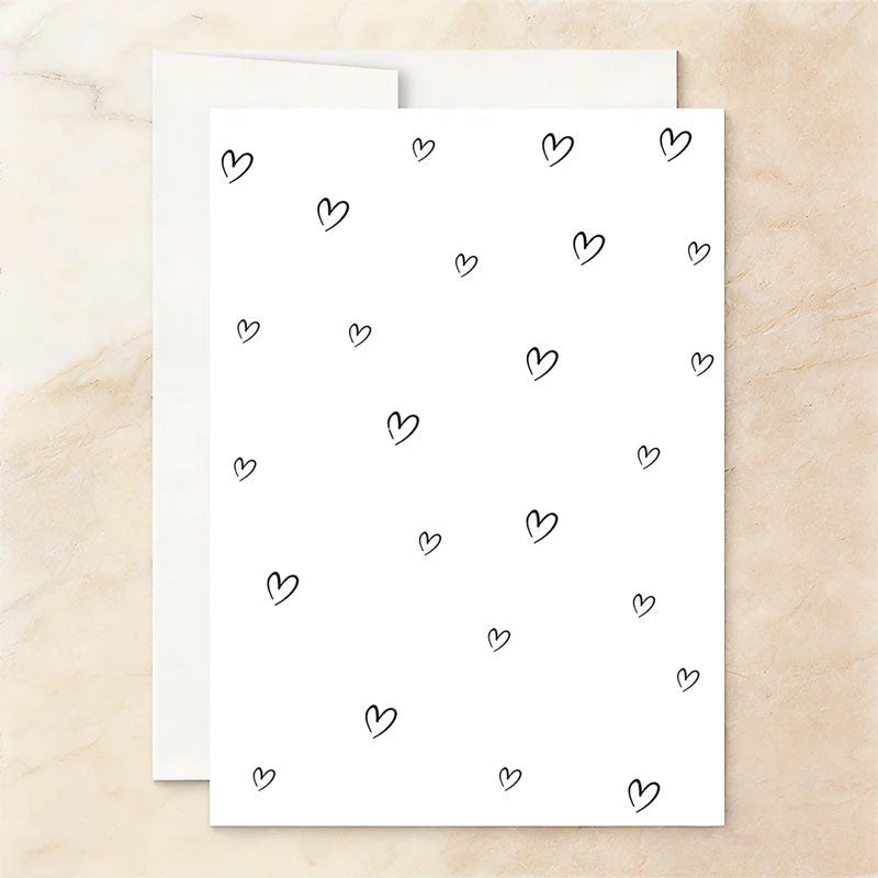 Lofaris Custom Set of 20 Happily Ever After Party Invitation Minimalist Black and White Wedding Reception Design with Hearts