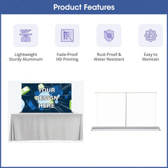 Lofaris Custom Silverstep Tabletop 60in Retractable Banner Stand