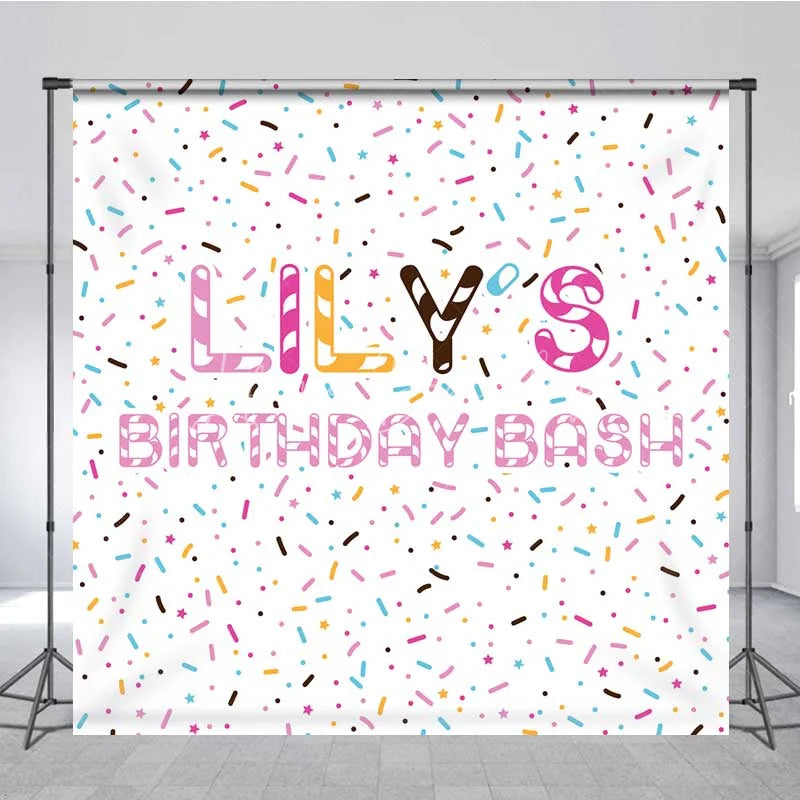 Lofaris Custom Sprinkles Birthday Backdrop Sweet Candy Confetti Photography Background