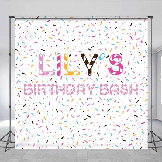 Lofaris Custom Sprinkles Birthday Backdrop Sweet Candy Confetti Photography Background