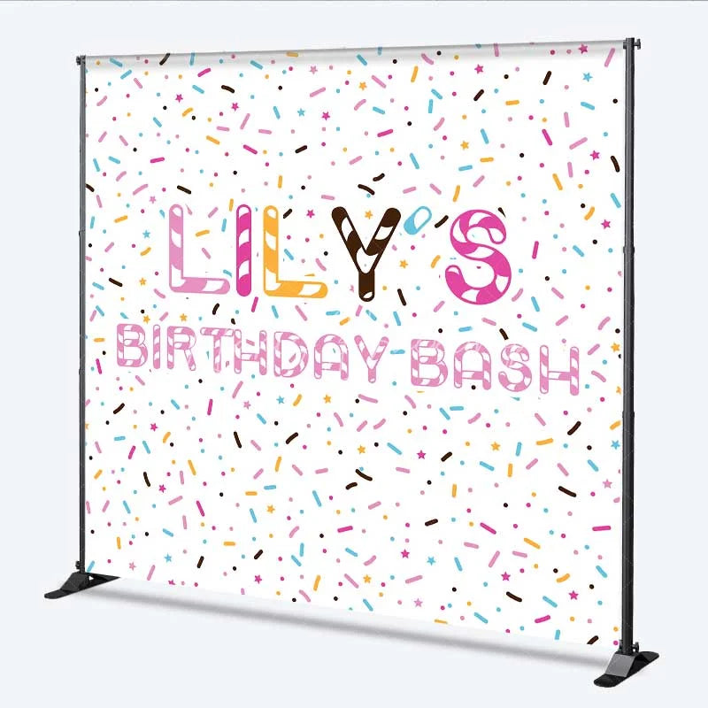 Lofaris Custom Sprinkles Birthday Backdrop Sweet Candy Confetti Photography Background