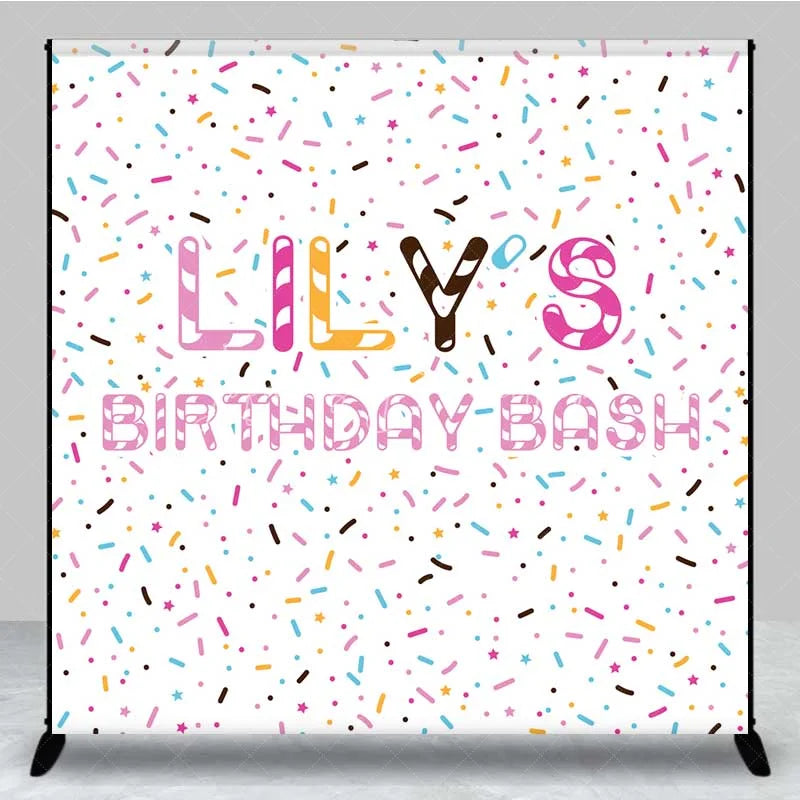 Lofaris Custom Sprinkles Birthday Backdrop Sweet Candy Confetti Photography Background