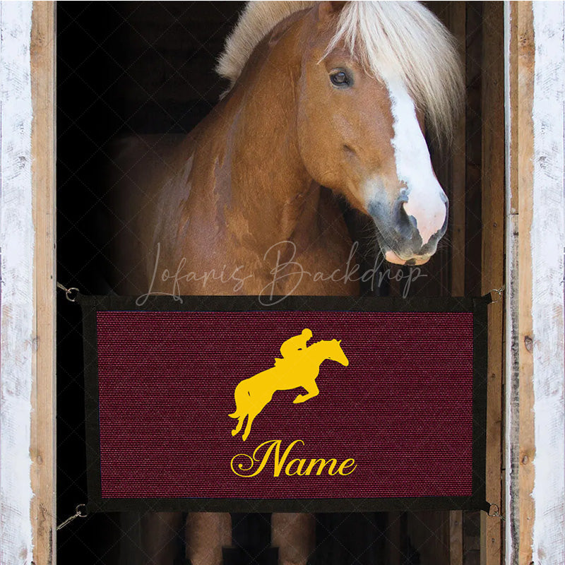 Lofaris Custom Stall Guard Name Logo for Horse Barn