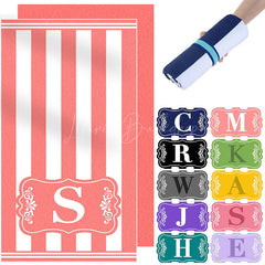 Lofaris Custom Stripes Color Name Beach Towel