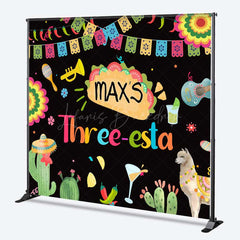 Lofaris Custom Taco Bout A Third Birthday Backdrop Colorful Mexican Fiesta Party Banner Personalized Cactus and Llama Decor