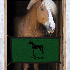 Lofaris Custom Text Color Stable Logo Horse Stall Guard