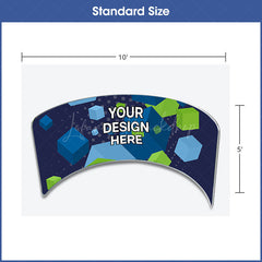 Lofaris Custom Text Exhibit 10FT Semi Circle Backdrop