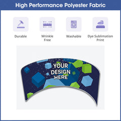 Lofaris Custom Text Exhibit 10FT Semi Circle Backdrop