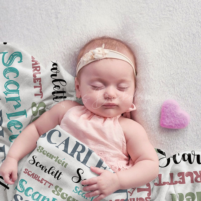 Lofaris Custom Toddler Nursery Baby Name Blanket Gift For Kids