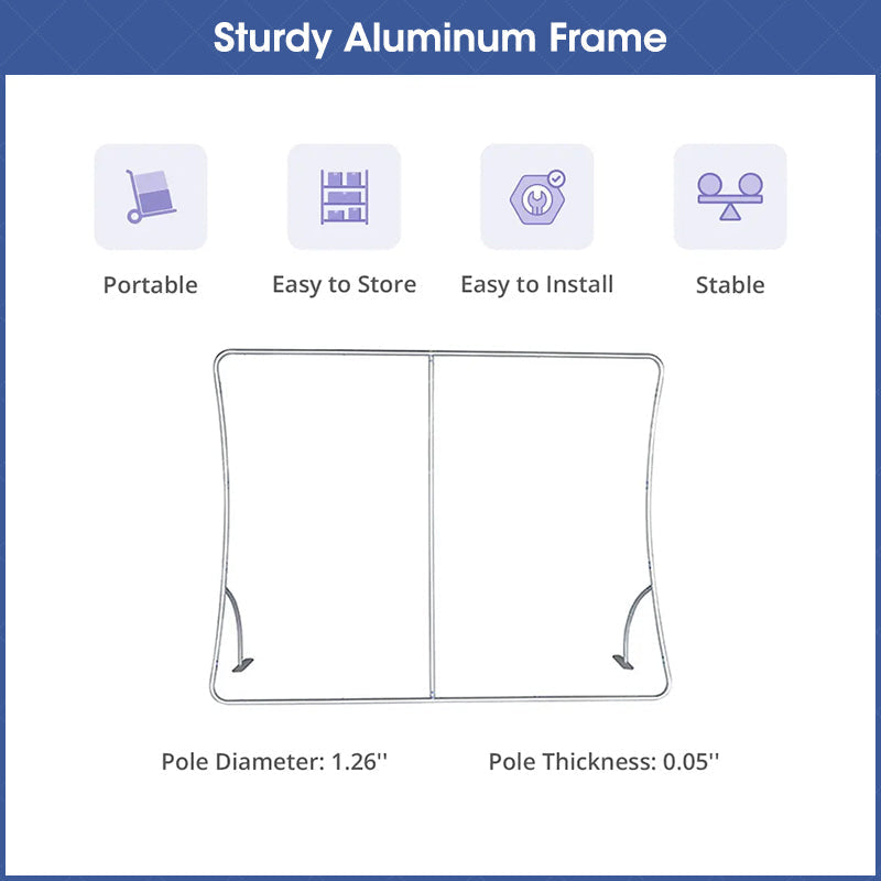 Lofaris Custom U Shaped Curve Tension Fabric Backdrop