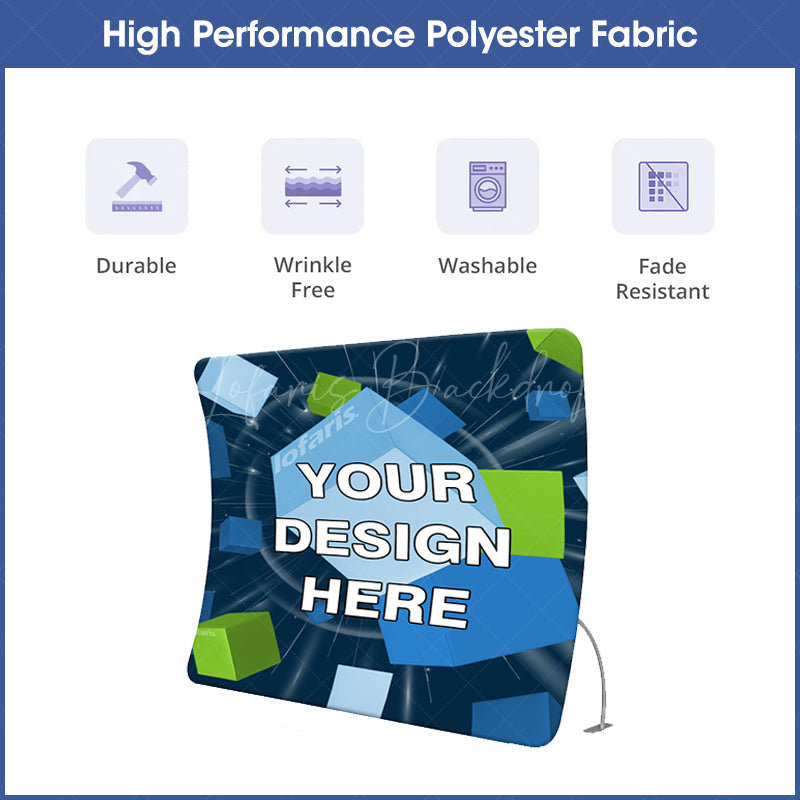 Lofaris Custom U Shaped Curve Tension Fabric Backdrop
