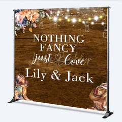 Lofaris Custom Western Wedding Backdrop Rustic Cowboy Boots Hat Photography Background